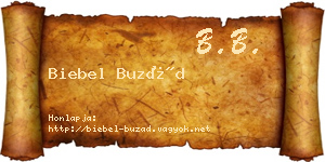 Biebel Buzád névjegykártya